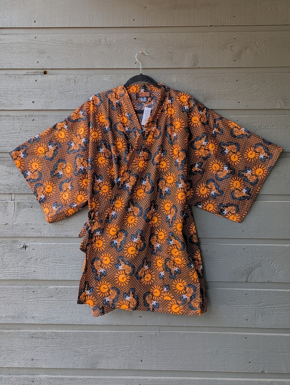 NWT Reunion Outfitters Princeton University 1984 Orange Tigers Wrap Kimono XL